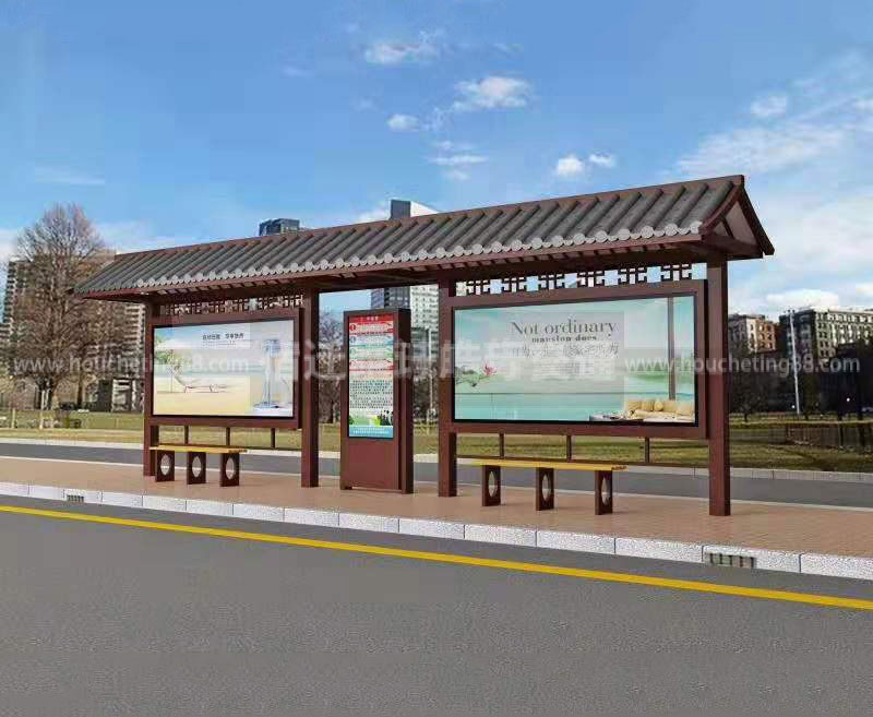 仿古公交候車亭生產廠家,仿古公交候車亭制作廠家
