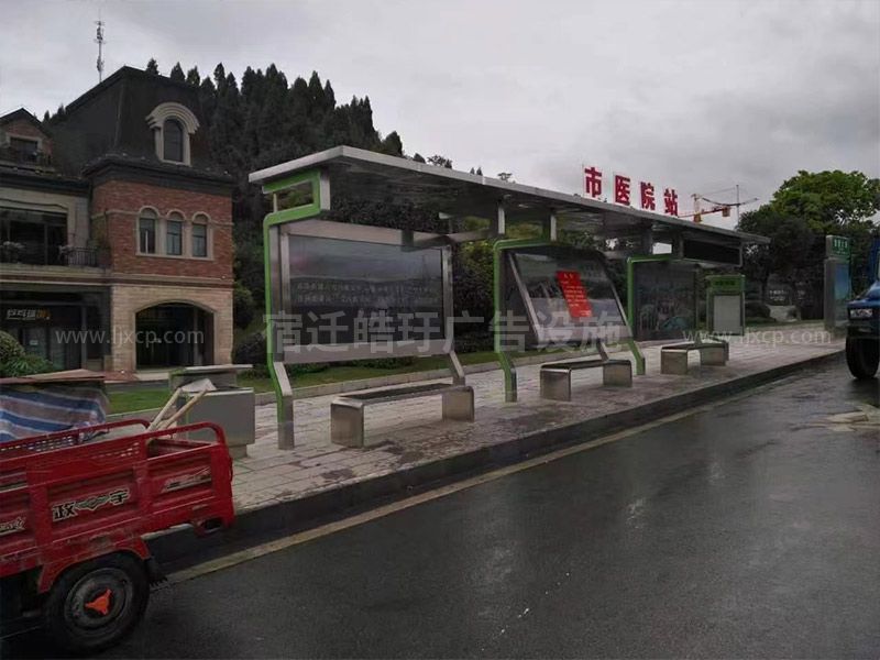 城市公交候車亭廠家現場安裝案例