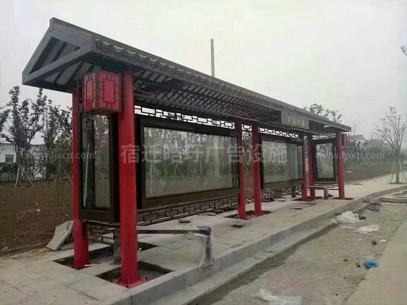 城市公交候車亭廠家現場安裝案例